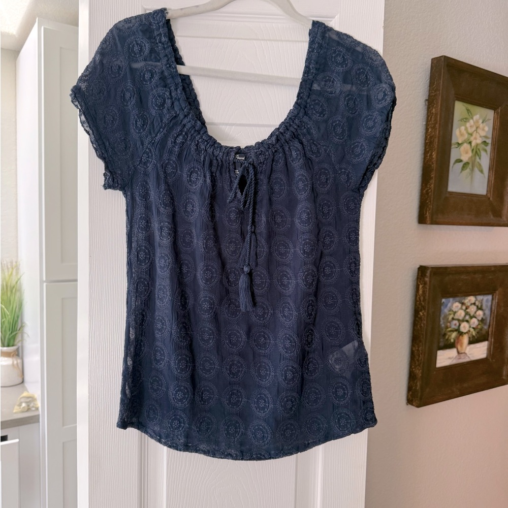 Lucky Brand Navy  Blue Women's Top
